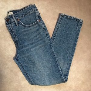 Madewell Tomboy Straight Leg Blue Jeans Denim 99% Cotton Classic High Rise 27